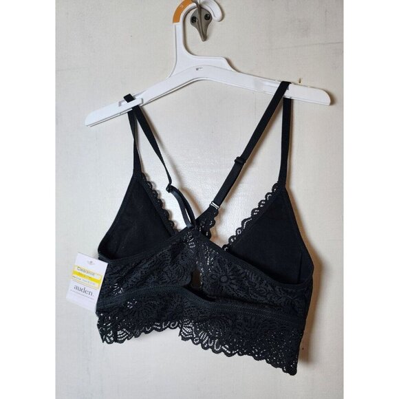 New Auden Women's Black Lightly Line Racer-Back Wireless Bralette Size XS - Picture 6 of 6